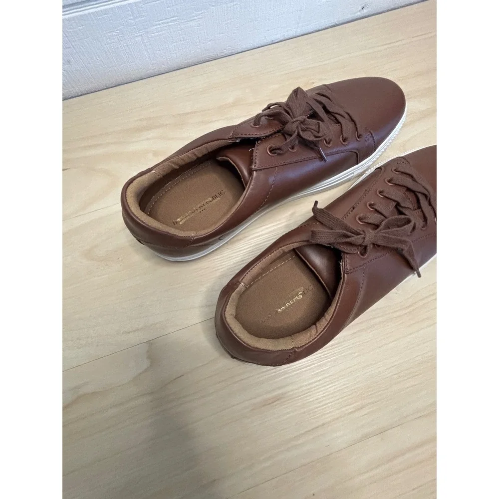 Banana Republic Mens Brown Cognac Low Top Sneakers Size‎ 12 662548 Lace Up Shoes